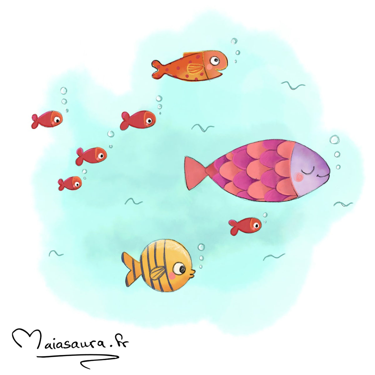 Les petits poissons dans l'eau – Maiasaura FR